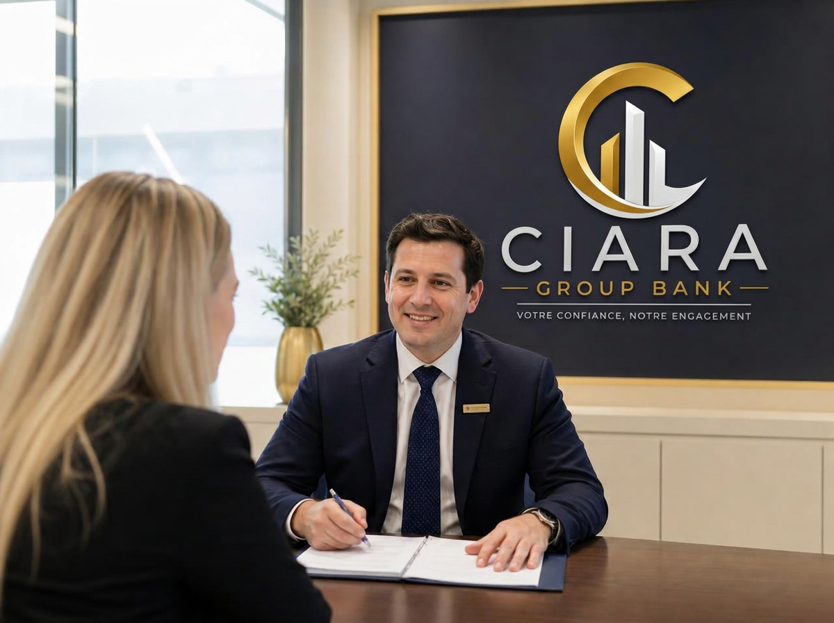 CIARA Group Bank advisor meeting a client in branch